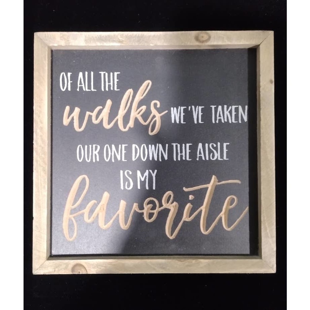 Blossom Bucket Happy‎ Marriage Wood Framed Sign